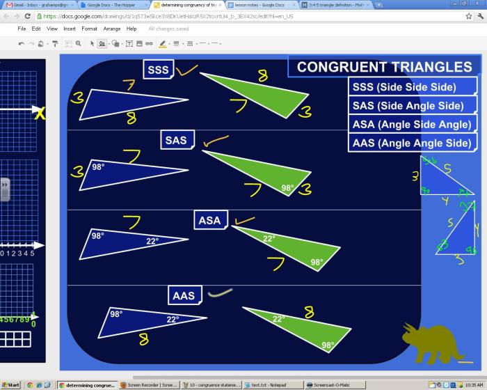 Geometry support unit 2 triangle congruence