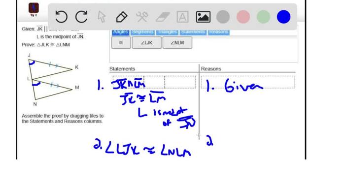 Assemble the proof by dragging tiles