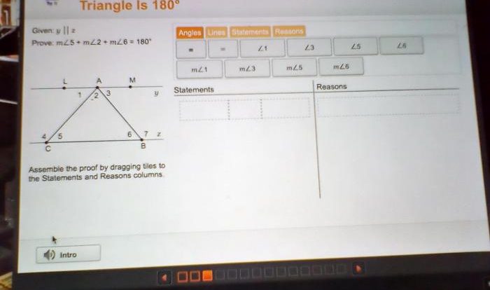 Assemble the proof by dragging tiles