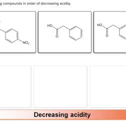 Rank the following in order of decreasing acidity